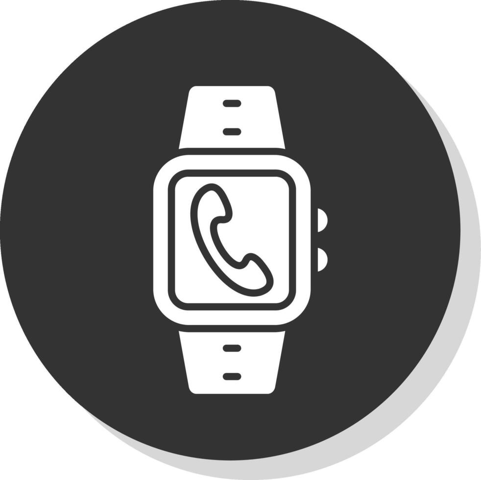 Incoming Call Glyph Shadow Circle Icon Design vector