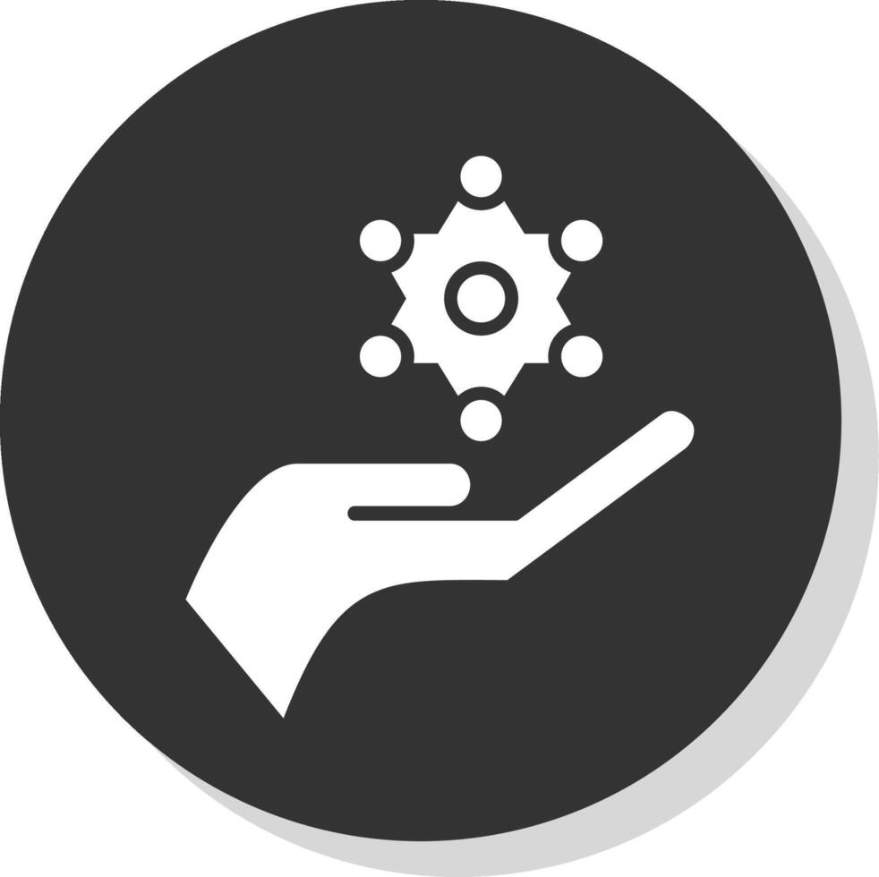 Sheriff Glyph Shadow Circle Icon Design vector
