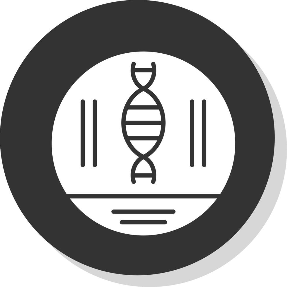 Dna Strand Glyph Shadow Circle Icon Design vector