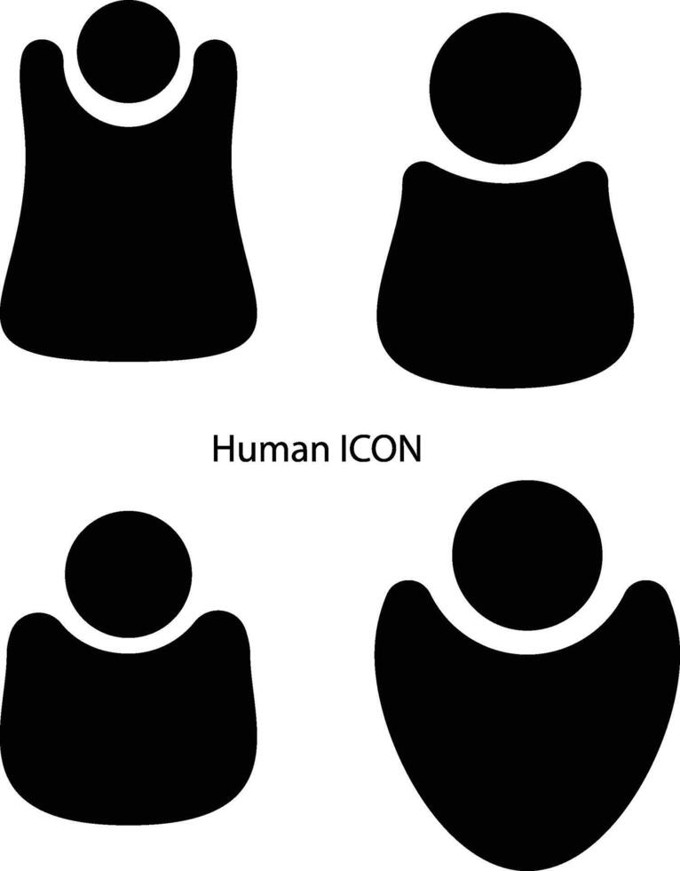 Human Icon on white board vector