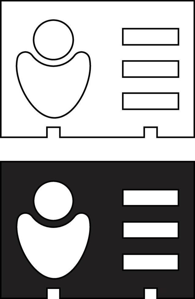 Address card icon vector