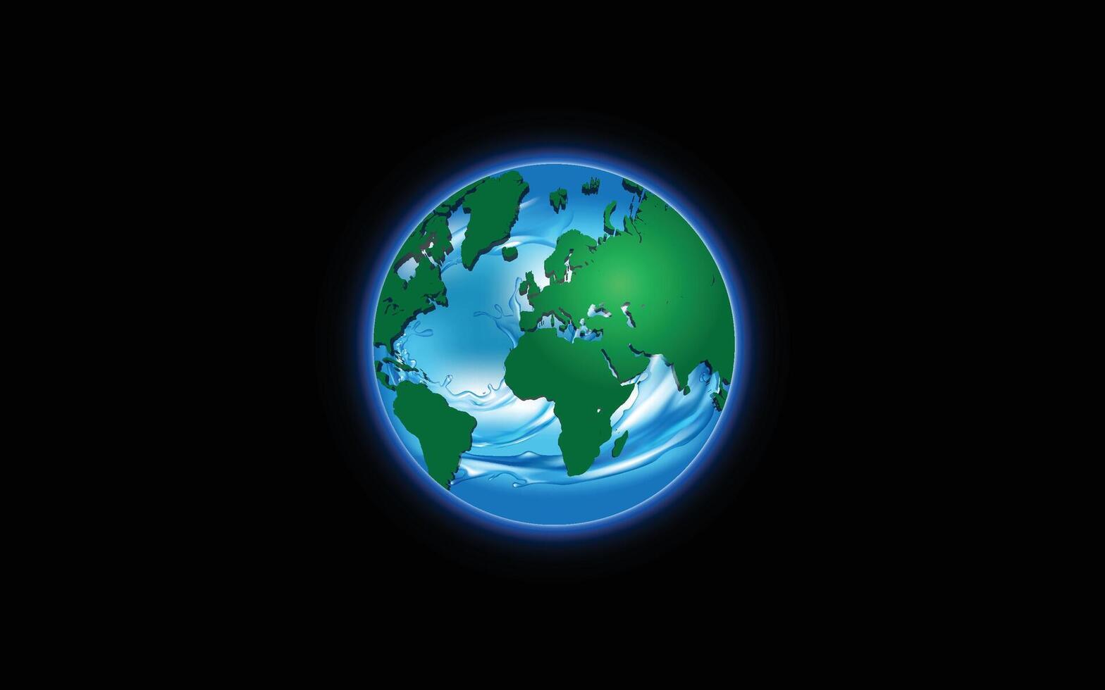 Earth in deep space vector