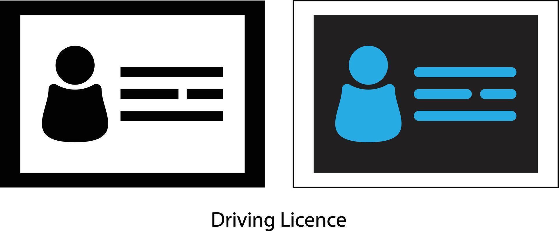 Driving License card vector