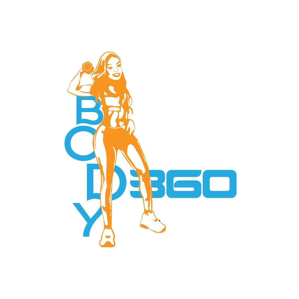 BodyD360 - Gym logo vector