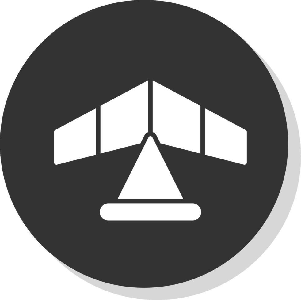 Gliding Glyph Shadow Circle Icon Design vector