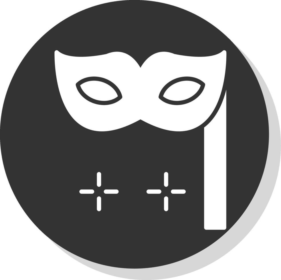 Mask Glyph Shadow Circle Icon Design vector
