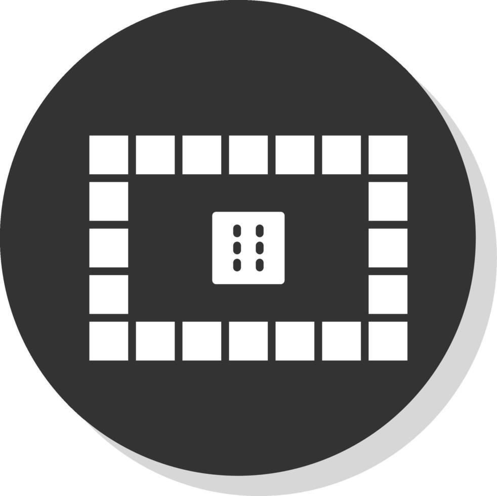 Board Games Glyph Shadow Circle Icon Design vector