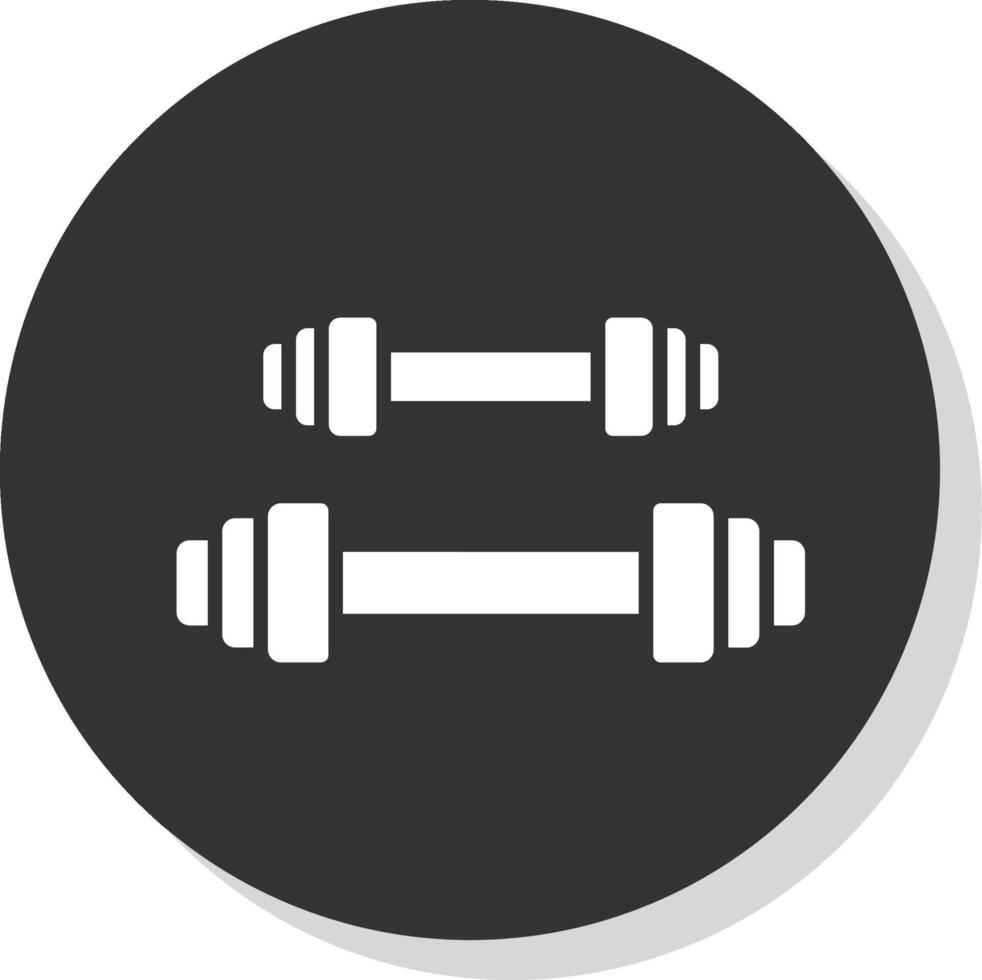 Weightlifting Glyph Shadow Circle Icon Design vector