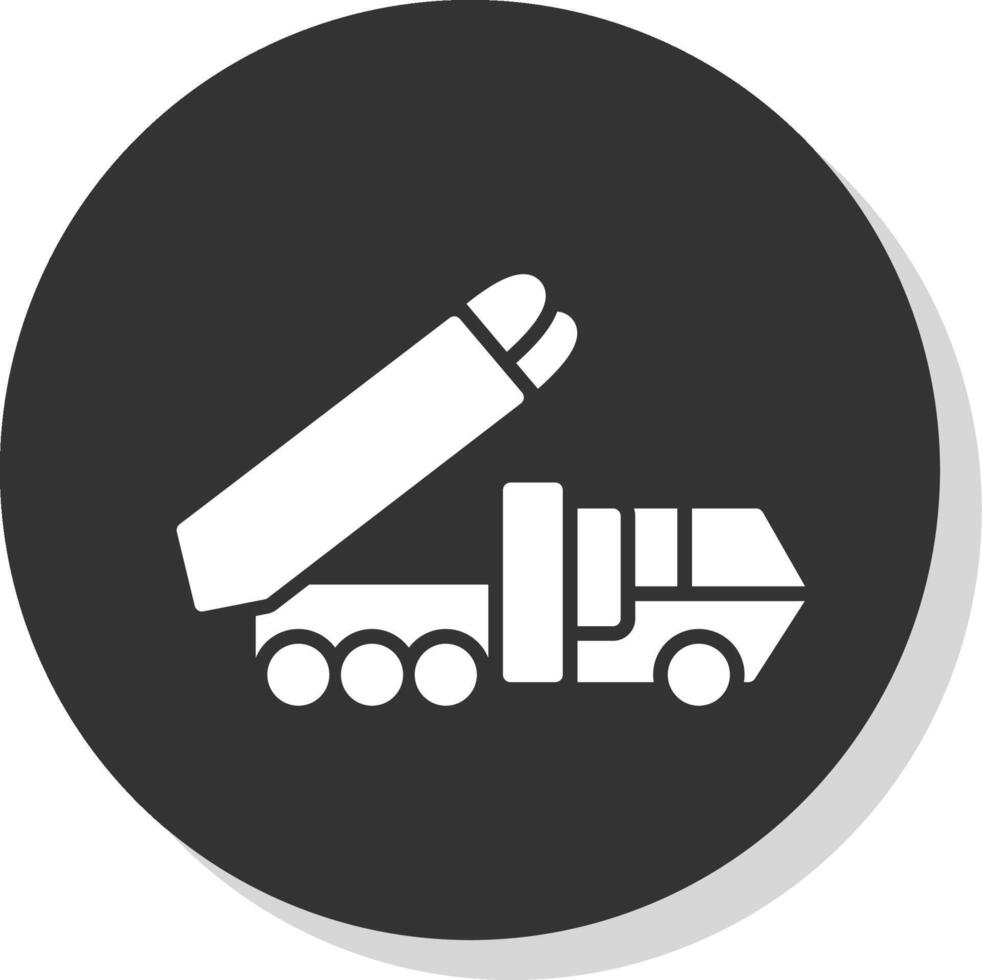 Truck Glyph Shadow Circle Icon Design vector