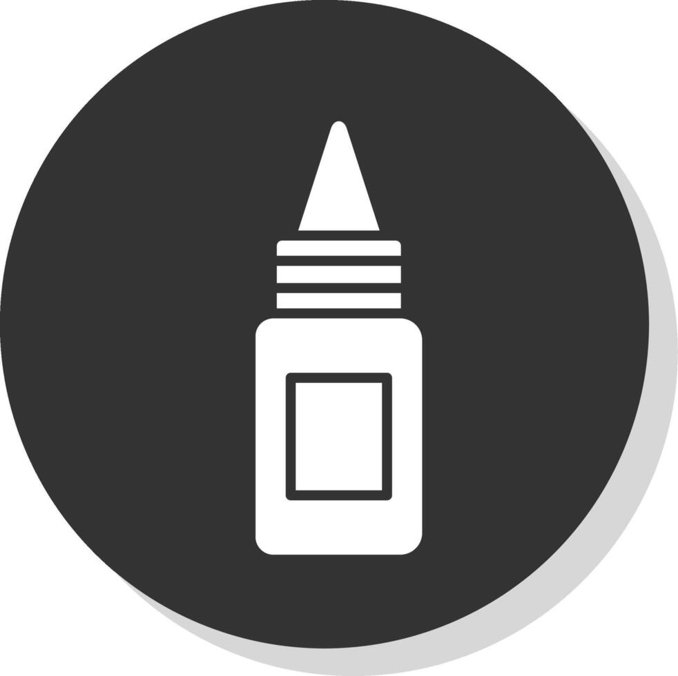 Bottle Glyph Shadow Circle Icon Design vector