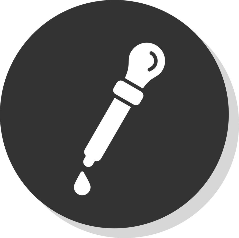 Dropper Glyph Shadow Circle Icon Design vector