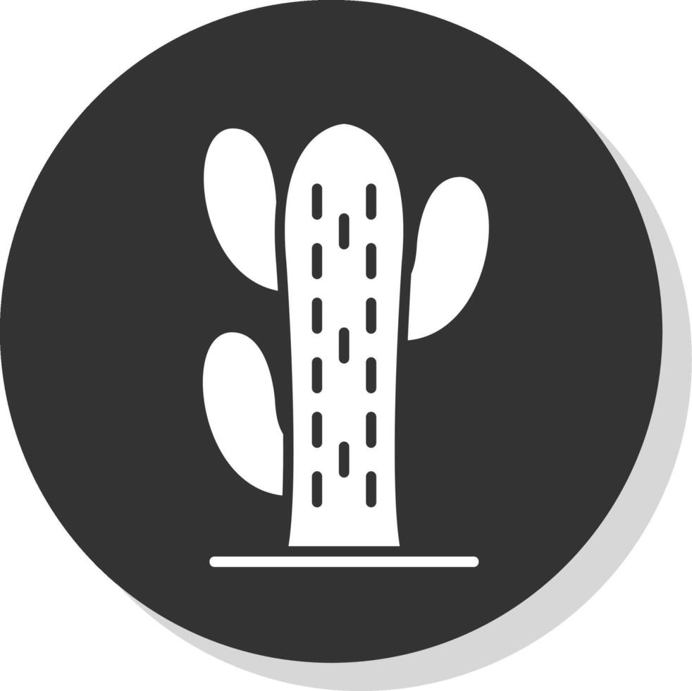 Cacti Glyph Shadow Circle Icon Design vector