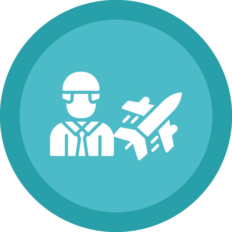 Air Engineer Glyph Due Circle Icon Design vector