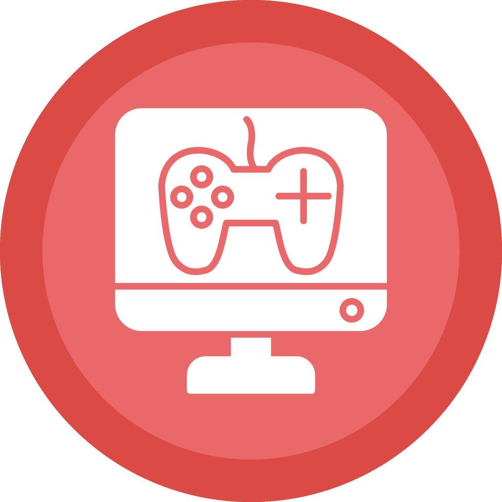 Game Development Glyph Due Circle Icon Design vector