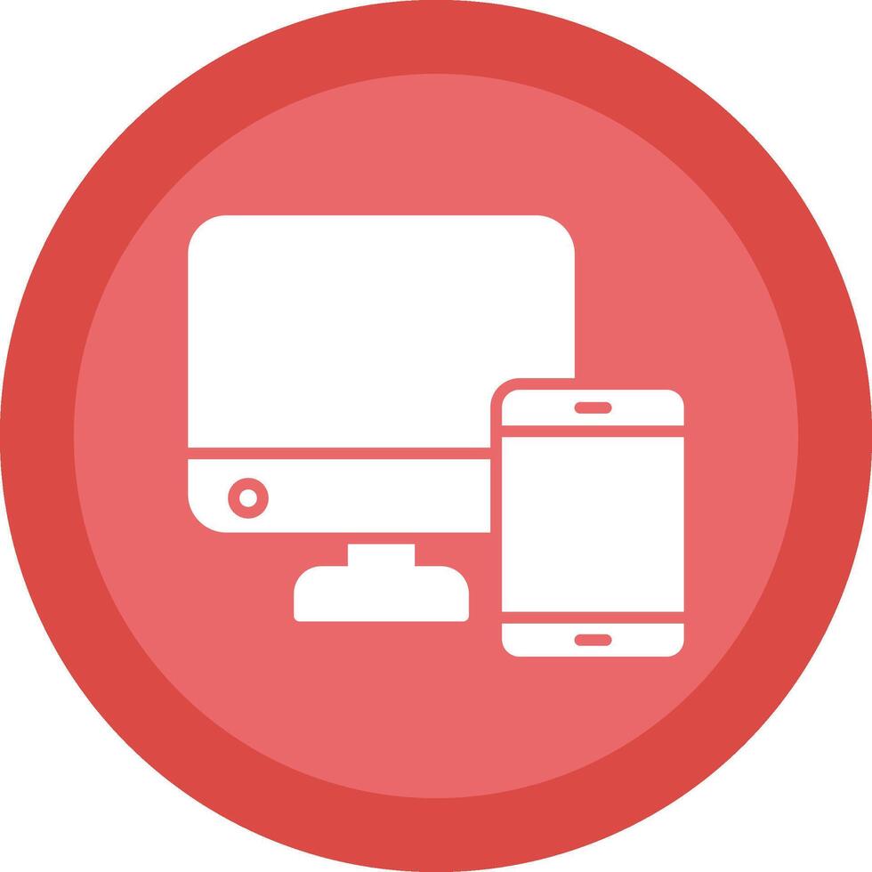 Adaptive web development Glyph Due Circle Icon Design vector