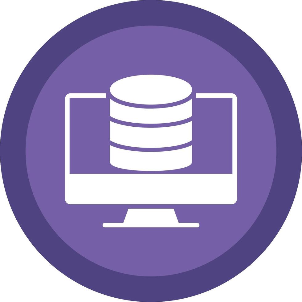 OnLine Circle Multi Circle Database Glyph Due Circle Icon Design vector