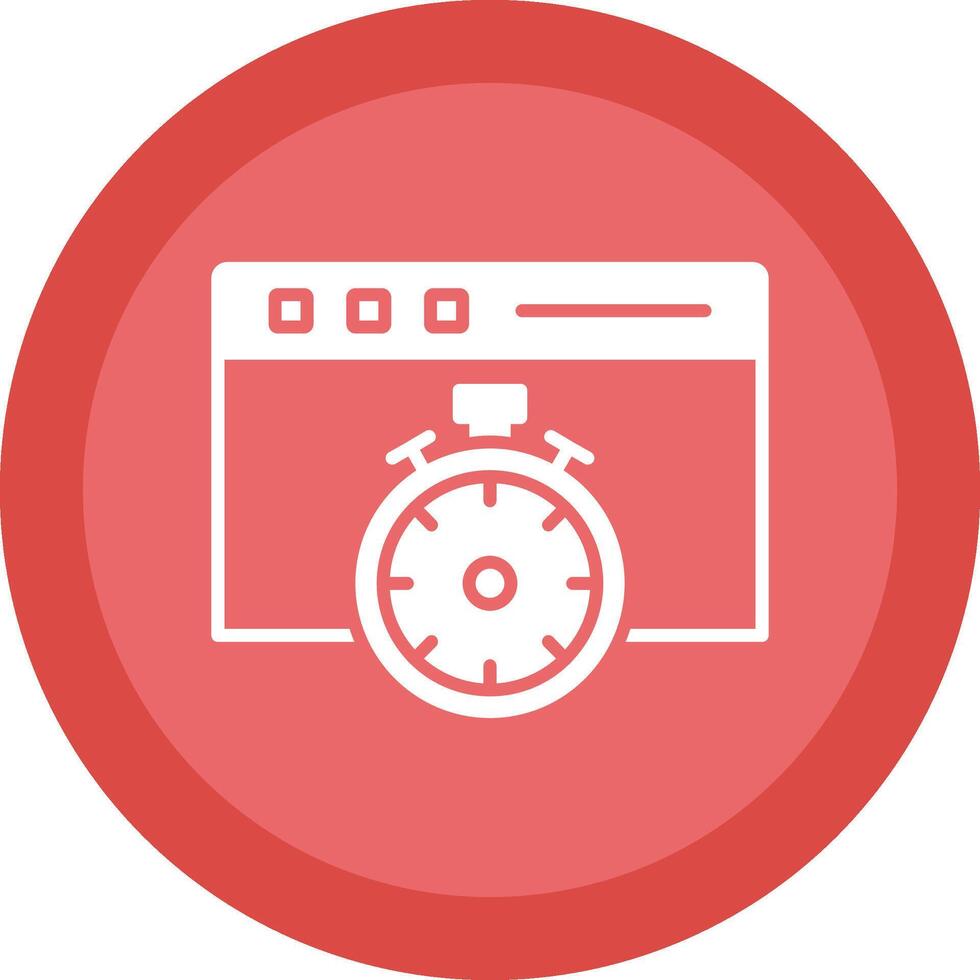 Fast Access Glyph Due Circle Icon Design vector