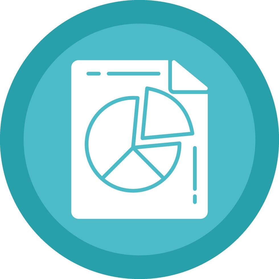 Pie Chart Glyph Due Circle Icon Design vector