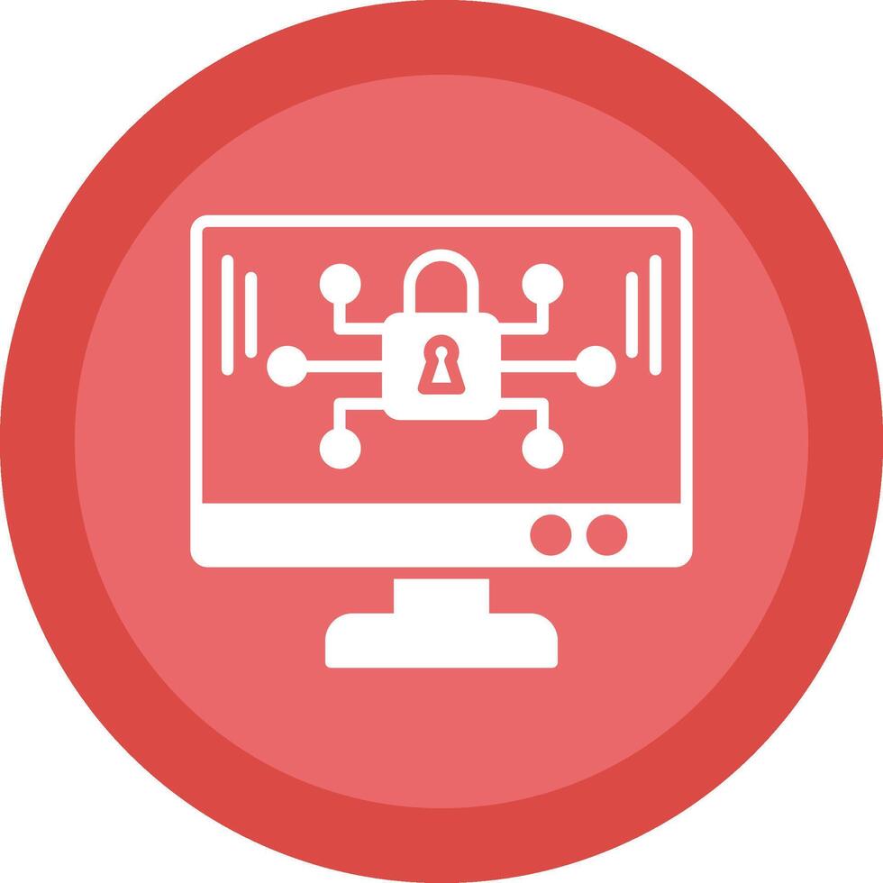 Seo system Glyph Due Circle Icon Design vector