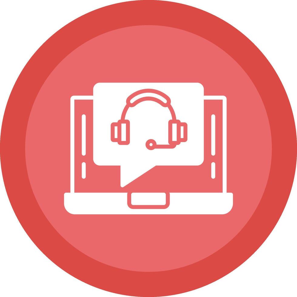 Support Call Glyph Due Circle Icon Design vector