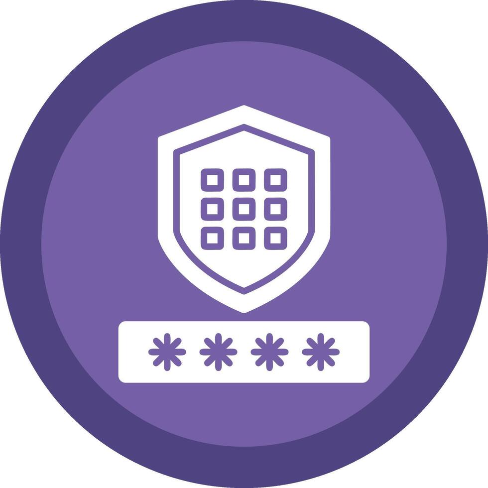 Code Security Glyph Due Circle Icon Design vector