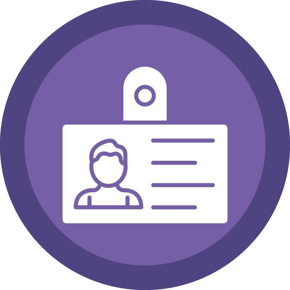Identity Card Glyph Due Circle Icon Design vector