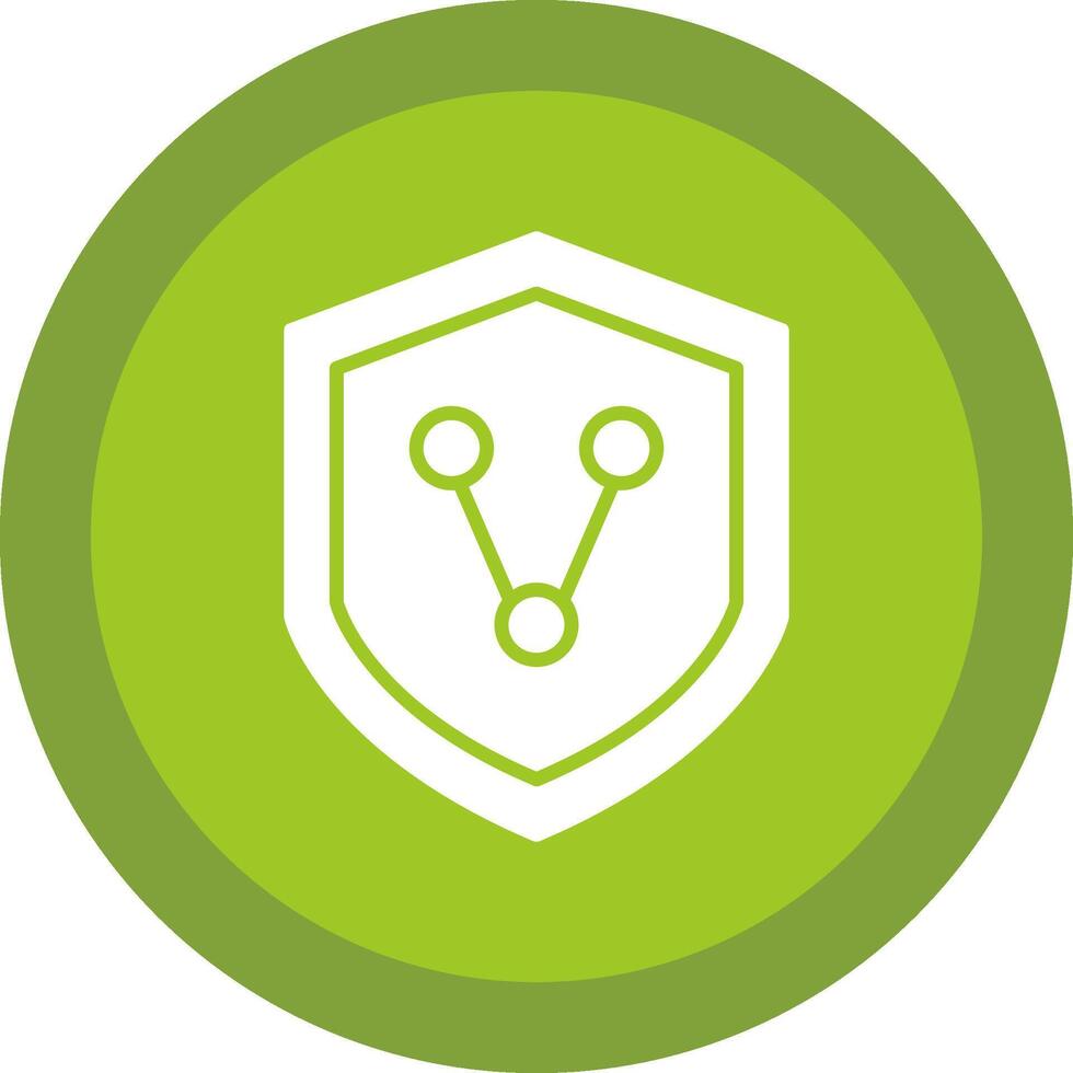 Connect Security Glyph Due Circle Icon Design vector