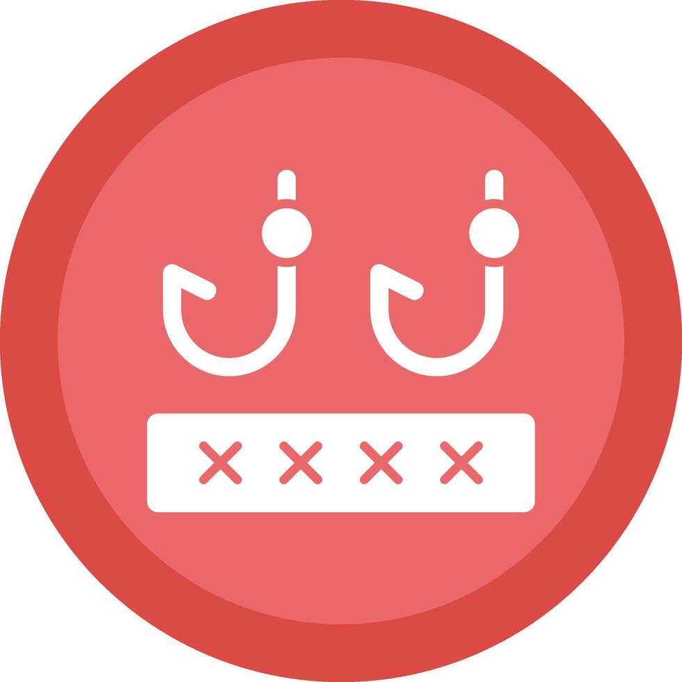 Phising Glyph Due Circle Icon Design vector