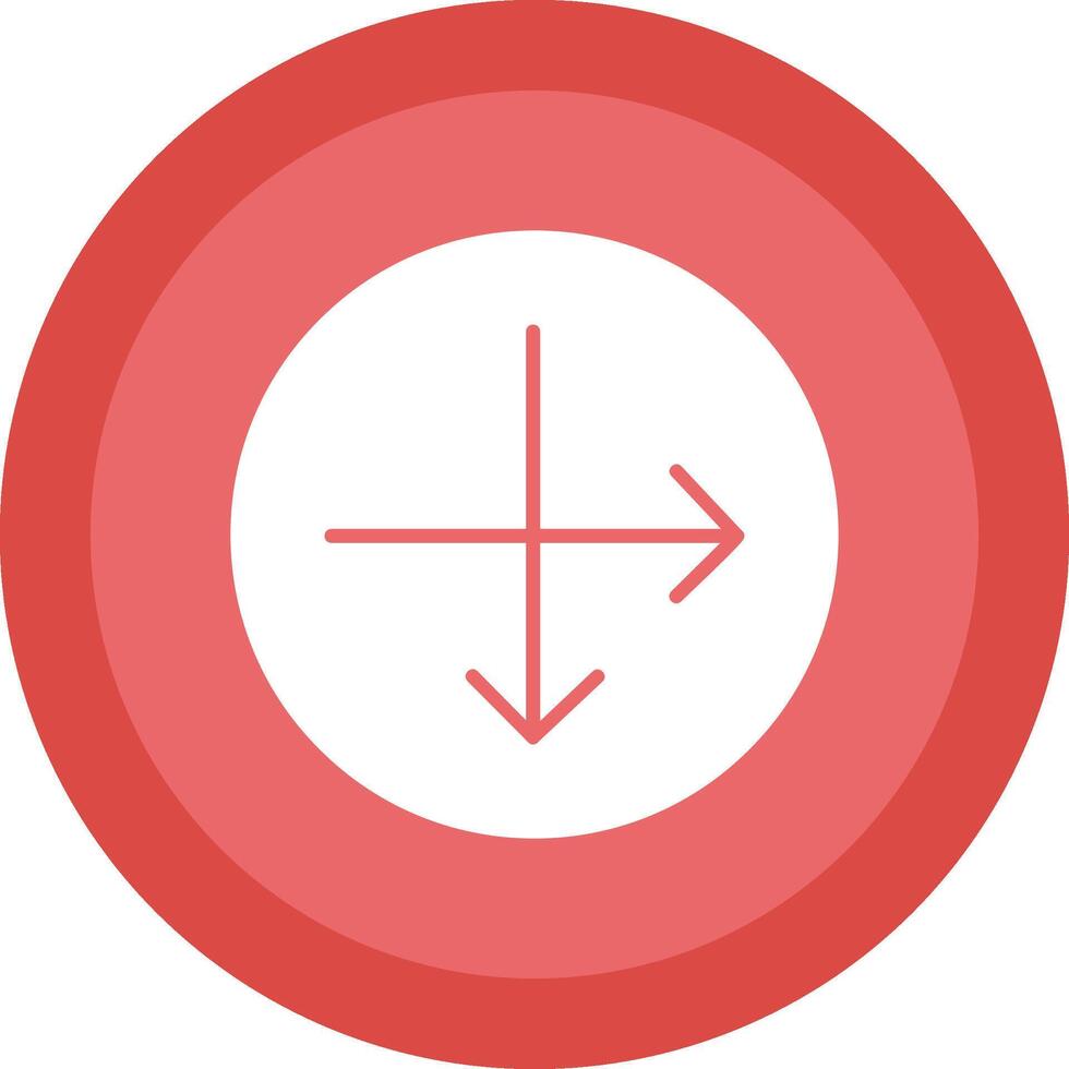 Intersect Glyph Due Circle Icon Design vector