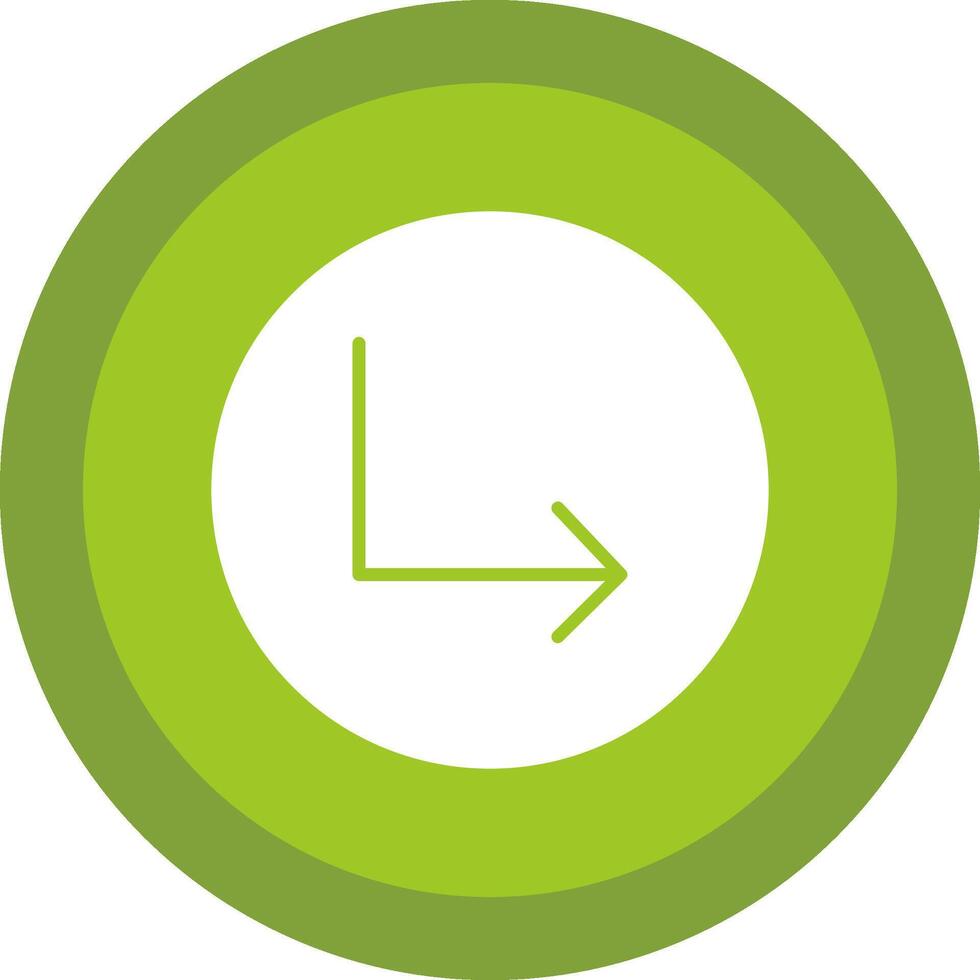 Turn Glyph Due Circle Icon Design vector