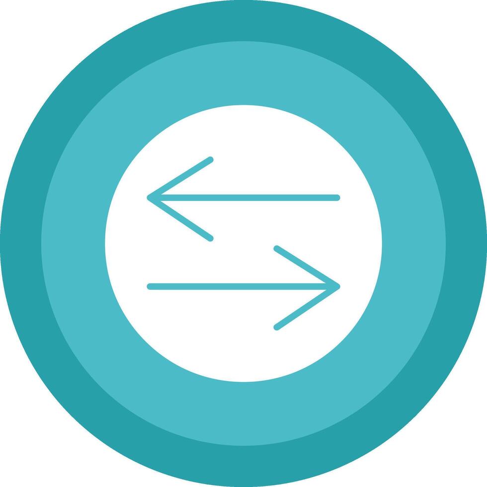 Swap Glyph Due Circle Icon Design vector