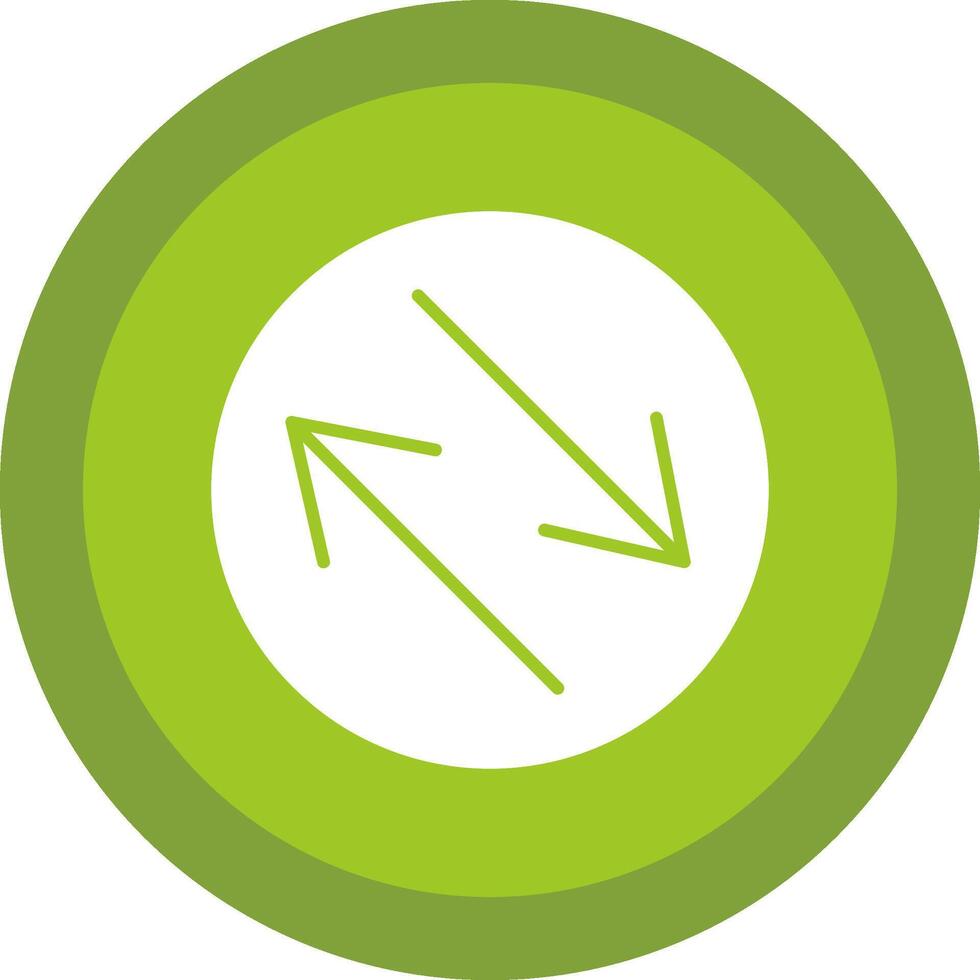 Swap Glyph Due Circle Icon Design vector