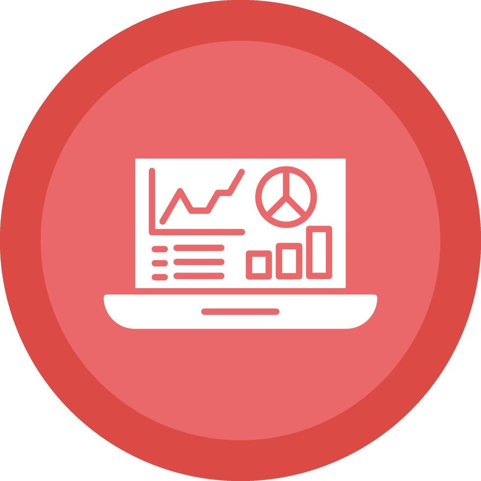 Web Analytics Glyph Due Circle Icon Design vector