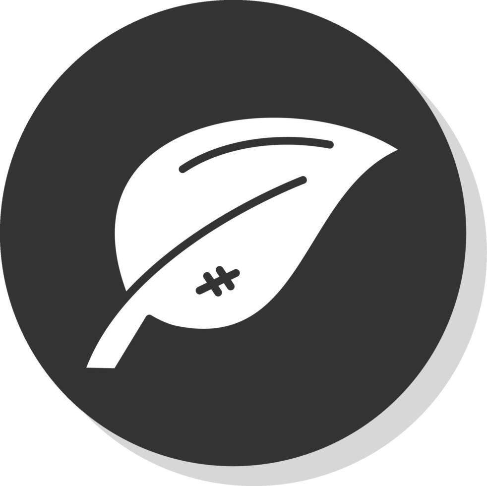 Leaf Glyph Shadow Circle Icon Design vector