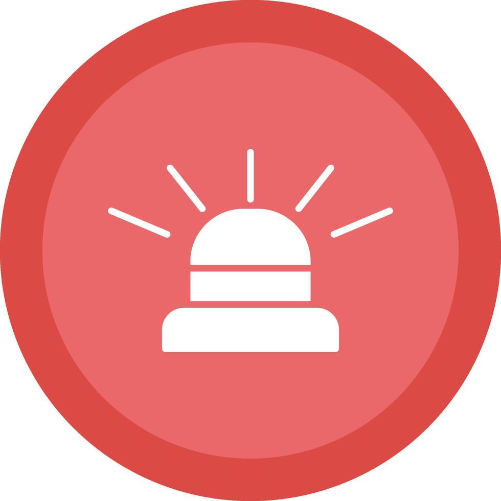 Siren Glyph Due Circle Icon Design vector