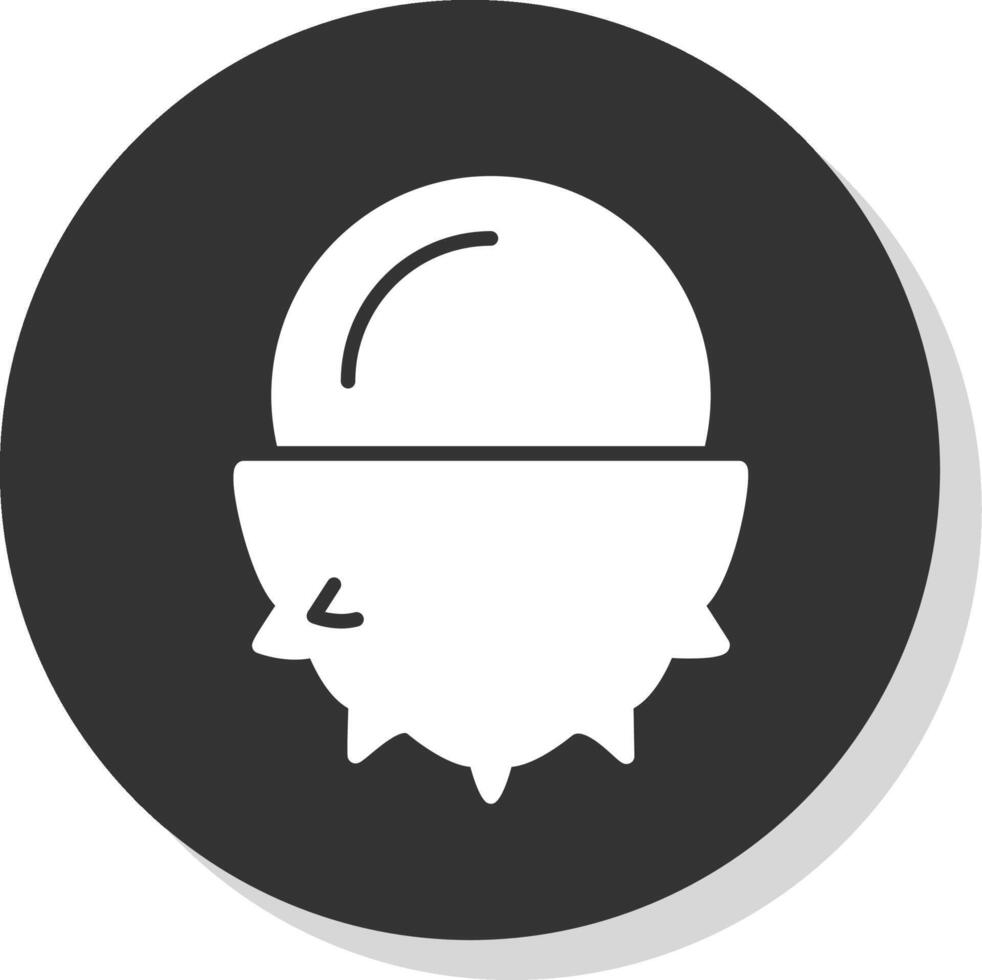 Lychee Glyph Shadow Circle Icon Design vector