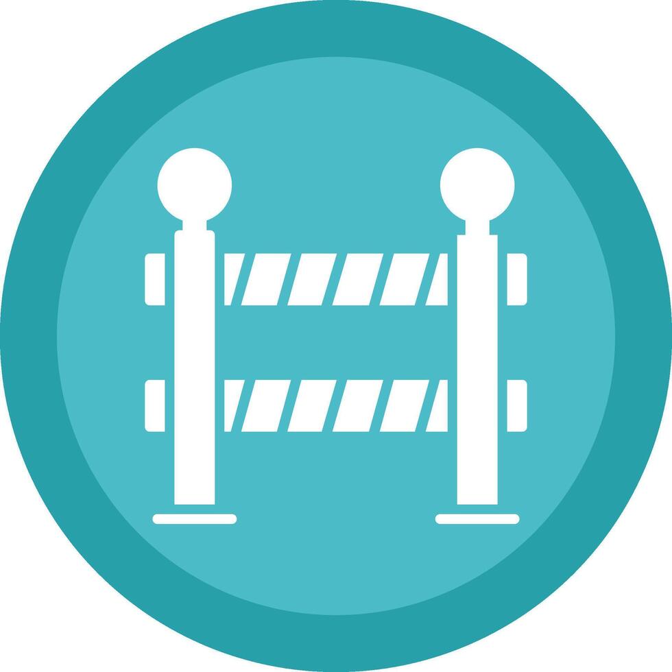 Barrier Glyph Due Circle Icon Design vector