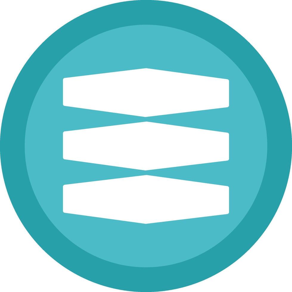 Layers Glyph Due Circle Icon Design vector