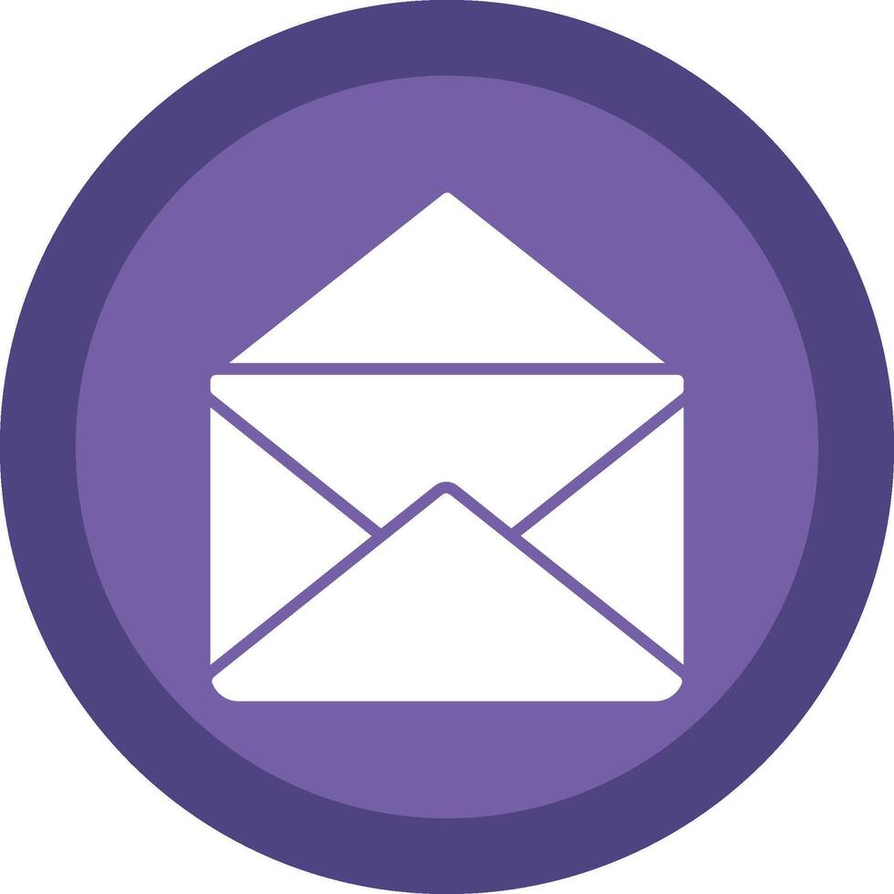 Mail Glyph Due Circle Icon Design vector
