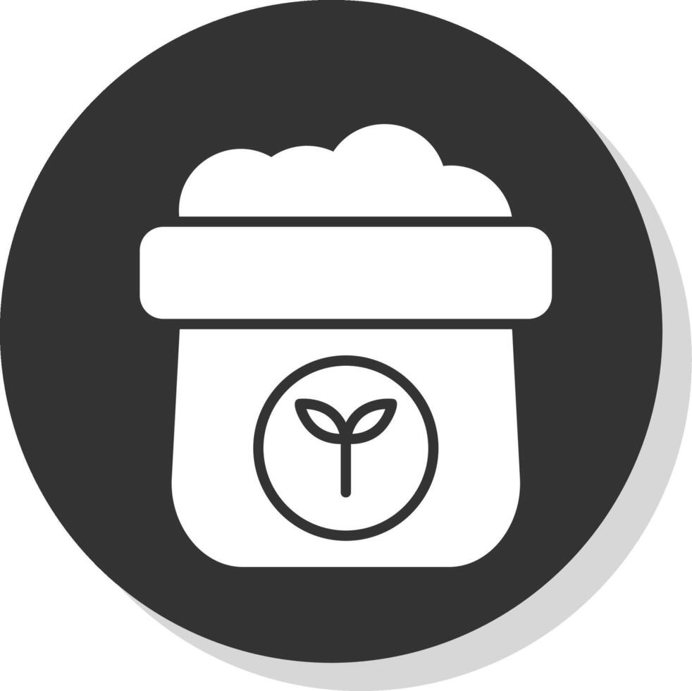 Fertilizer Glyph Shadow Circle Icon Design vector