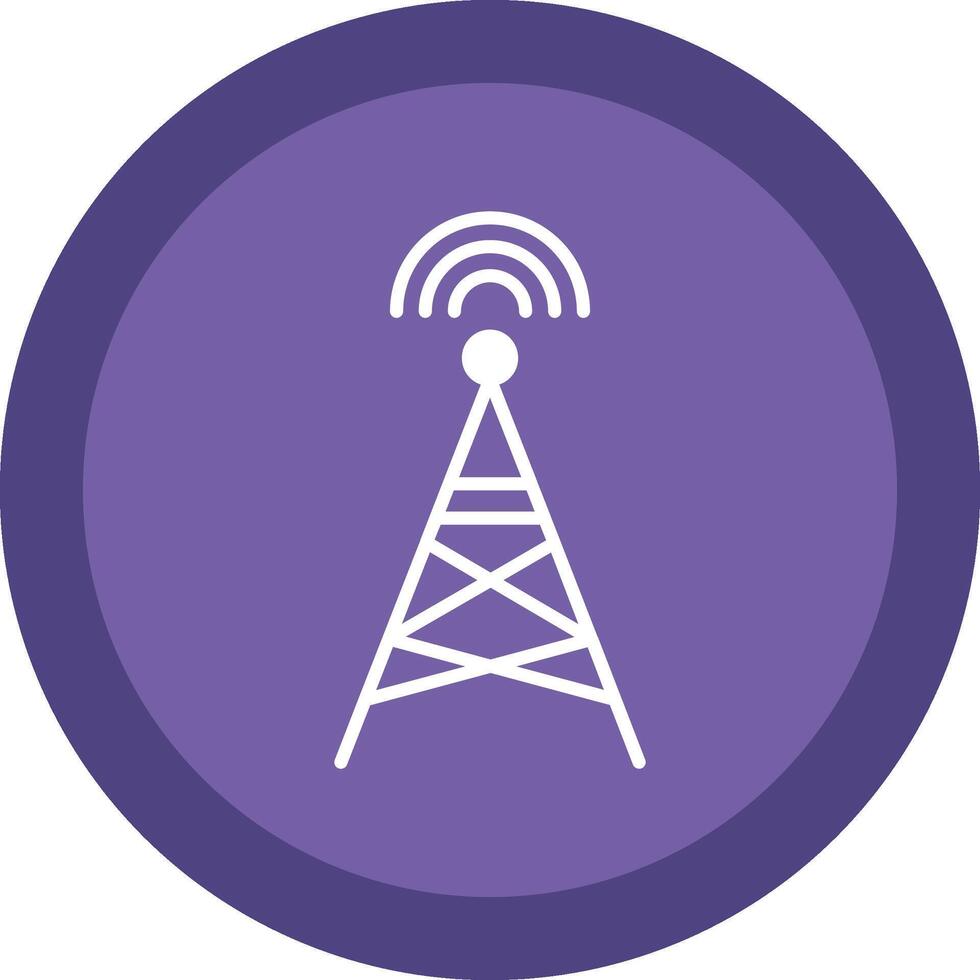 Radio Tower Glyph Due Circle Icon Design vector