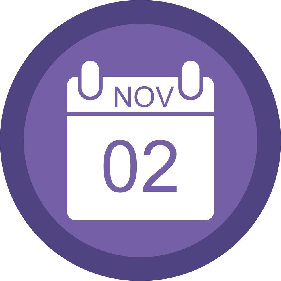 November Glyph Due Circle Icon Design vector