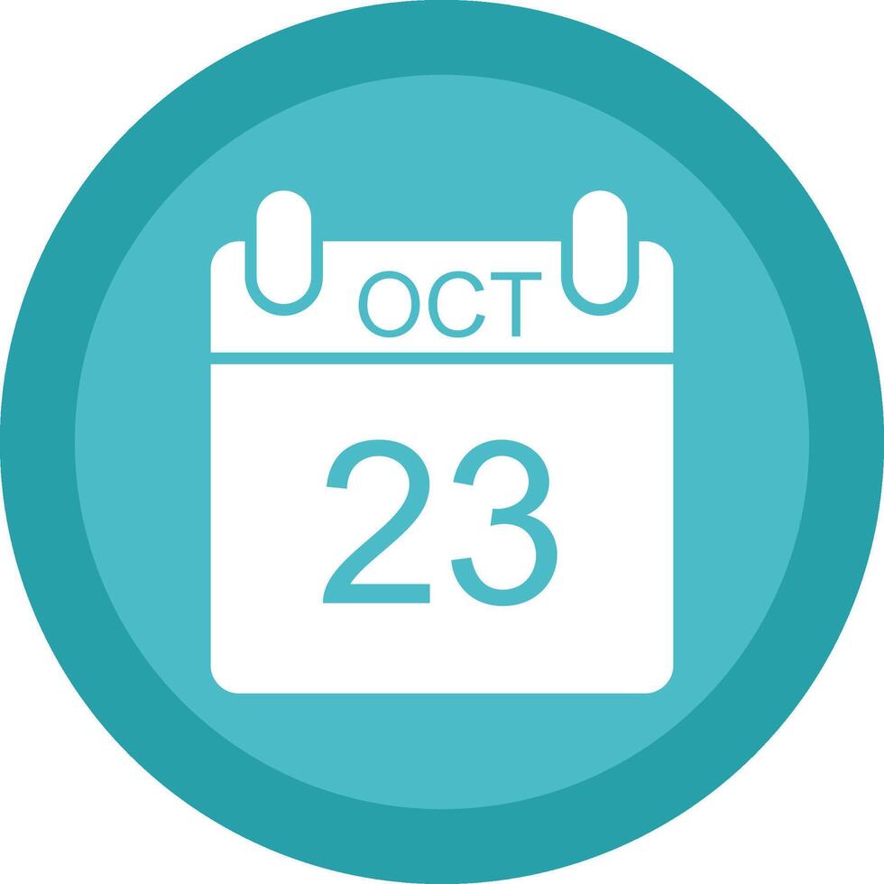 October Glyph Due Circle Icon Design vector