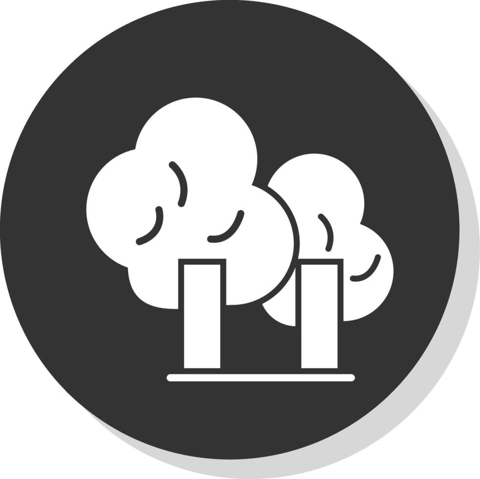 Trees Glyph Shadow Circle Icon Design vector