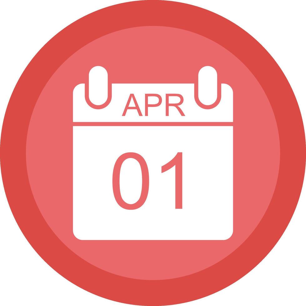 April Glyph Due Circle Icon Design vector