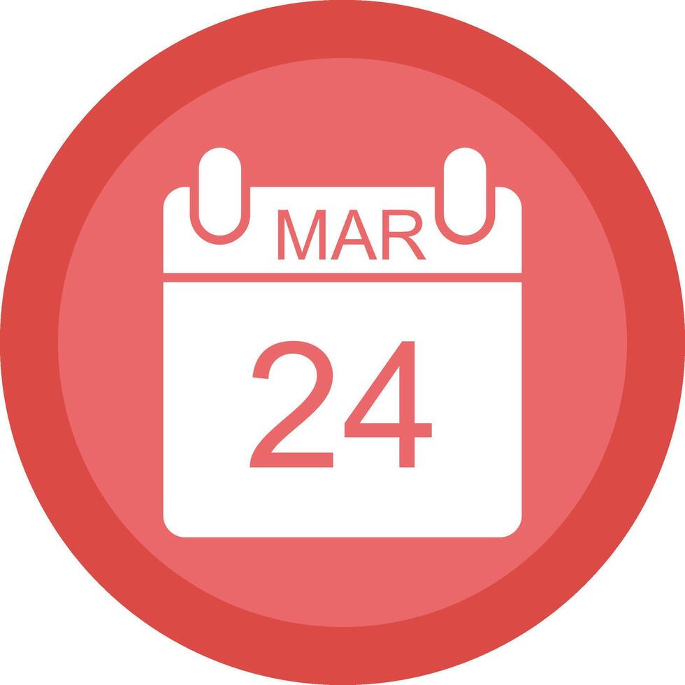 March Glyph Due Circle Icon Design vector