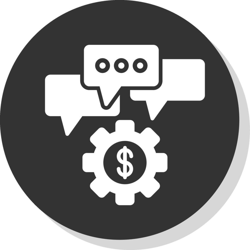 Business Dialog Glyph Shadow Circle Icon Design vector