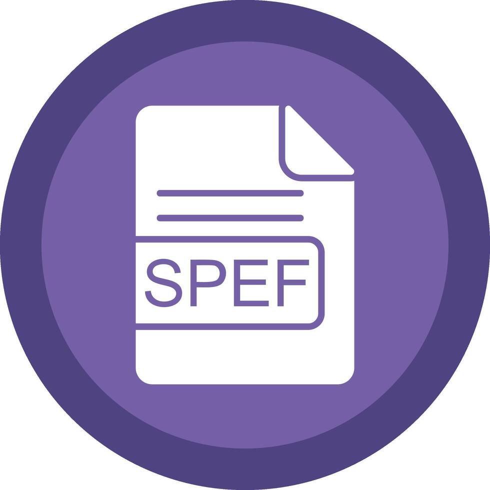 SPEF File Format Glyph Due Circle Icon Design vector