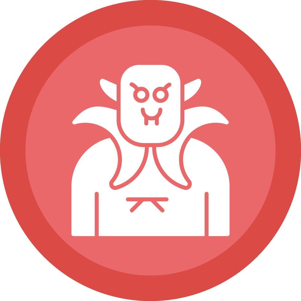 Vampire Glyph Due Circle Icon Design vector