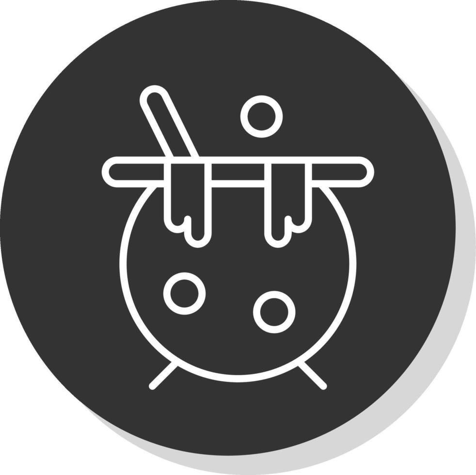 Cauldron Glyph Due Circle Icon Design vector